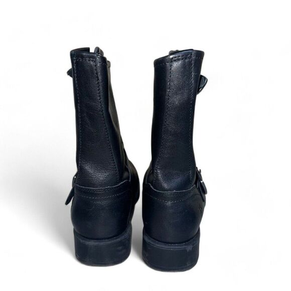 Frye Engineer Pull-on Mid-Calf Leather Boots Black 3497501 Youth 4 Women's 6 - Picture 5 of 11